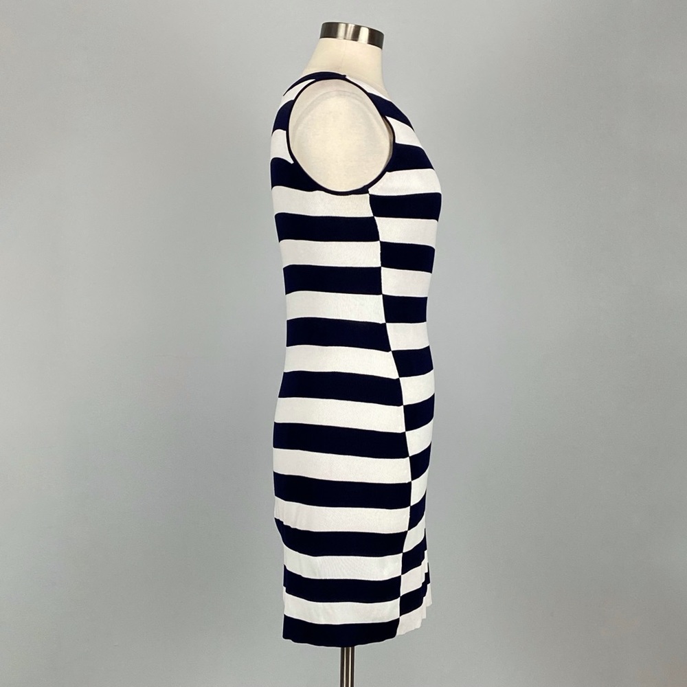 Theory Womens Lasina Striped Sleeveless Bodycon Dress Blue White Knit size XS - Picture 6 of 11